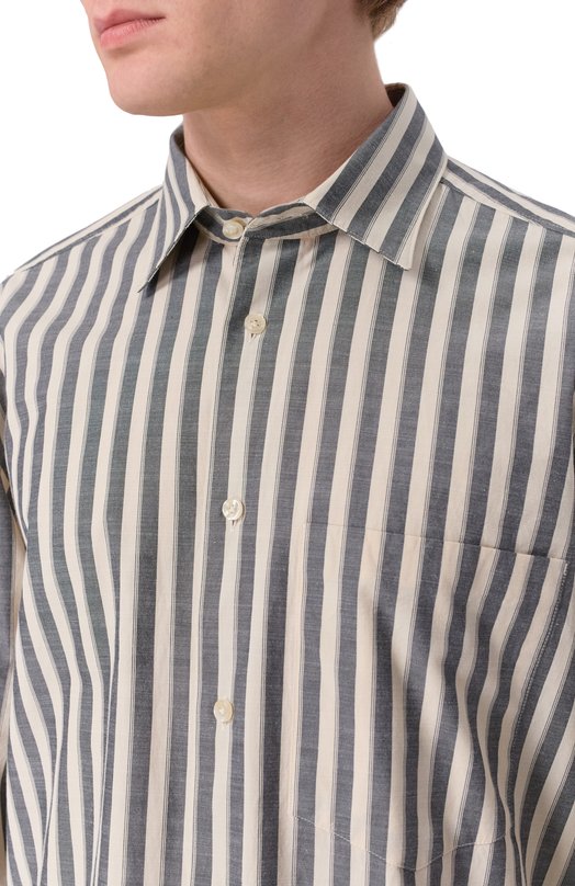 Хлопковая рубашка Bogner 58791224 Кремовый  58791224 Фото 5