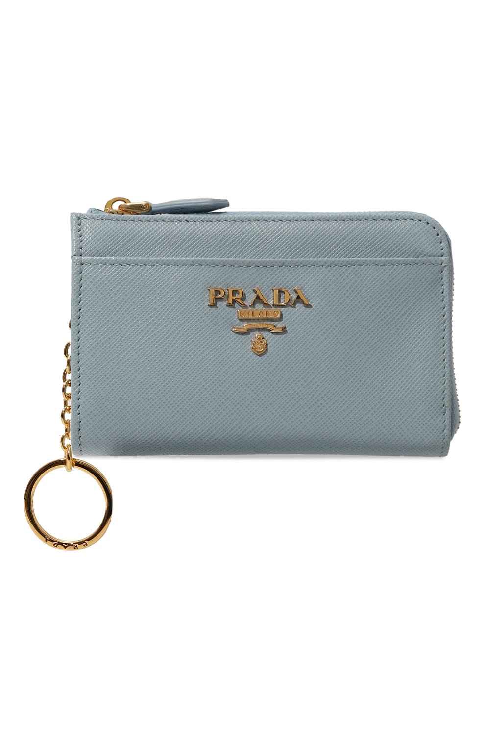 Кожаная ключница PRADA голубого цвета по цене 53000 руб., арт. 1PP122-QWA-F0076, фото 4 Кожаная ключница PRADA, арт. 1PP122-QWA-F0076, фото 4