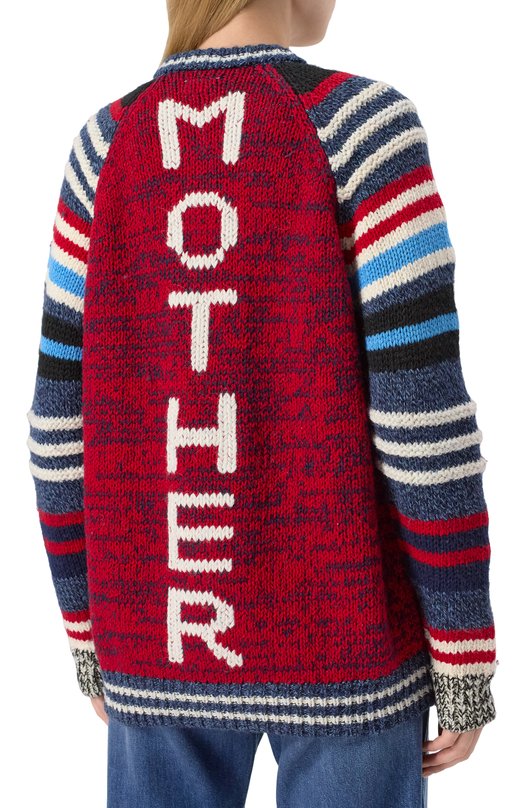 Кардиган из хлопка и шерсти Mother 82297-1681 Разноцветный  82297-1681 Фото 4
