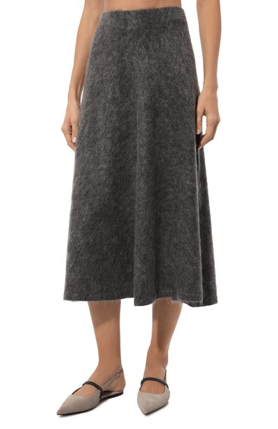 Юбка из шерсти и кашемира BRUNELLO CUCINELLI серого цвета по цене 162500 руб., арт. MBP143789, фото 3 Юбка из шерсти и кашемира BRUNELLO CUCINELLI, арт. MBP143789, фото 3