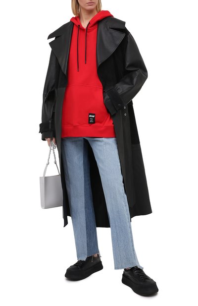 Хлопковое худи MSGM красного цвета по цене 19650 руб., арт. 2945MDM34 207649, фото 2 Хлопковое худи MSGM, арт. 2945MDM34 207649, фото 2