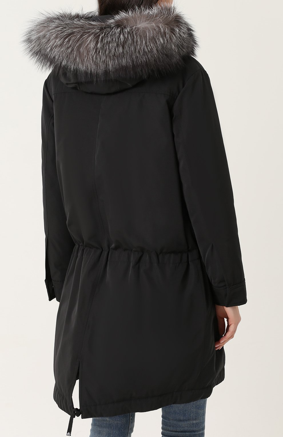 Пуховая парка с меховой отделкой MONCLER, арт. C2-093-49877-15-57136, фото 4