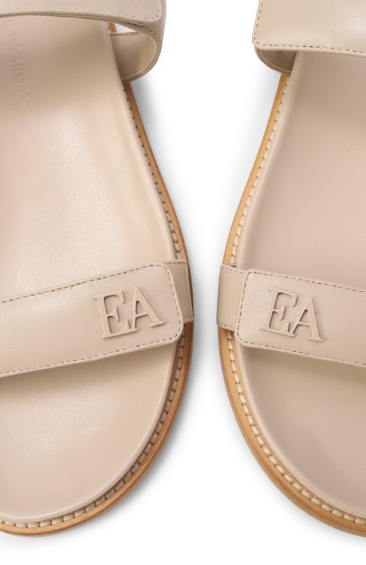 Кожаные шлепанцы Emporio Armani X3P778/XF271 Бежевый  X3P778/XF271 Фото 7