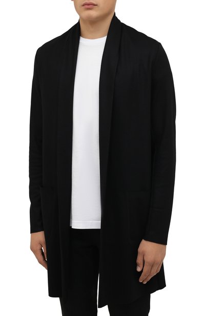 Шерстяной кардиган KAZUYUKI KUMAGAI черного цвета по цене 53950 руб., арт. AC12-279, фото 3 Шерстяной кардиган KAZUYUKI KUMAGAI, арт. AC12-279, фото 3