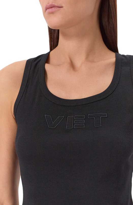 Хлопковая майка VETEMENTS WH76TT200B Чёрный  WH76TT200B Фото 5