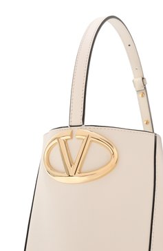 Женская сумка vlogo side VALENTINO кремового цвета, арт. 5W0B0Q78/PWL | Фото 3 (Материал: Натуральная кожа; Ремень/цепочка: На ремешке; Драгоценные камни: Проставлено; Размер: medium; Материал сплава: Проставлено)
