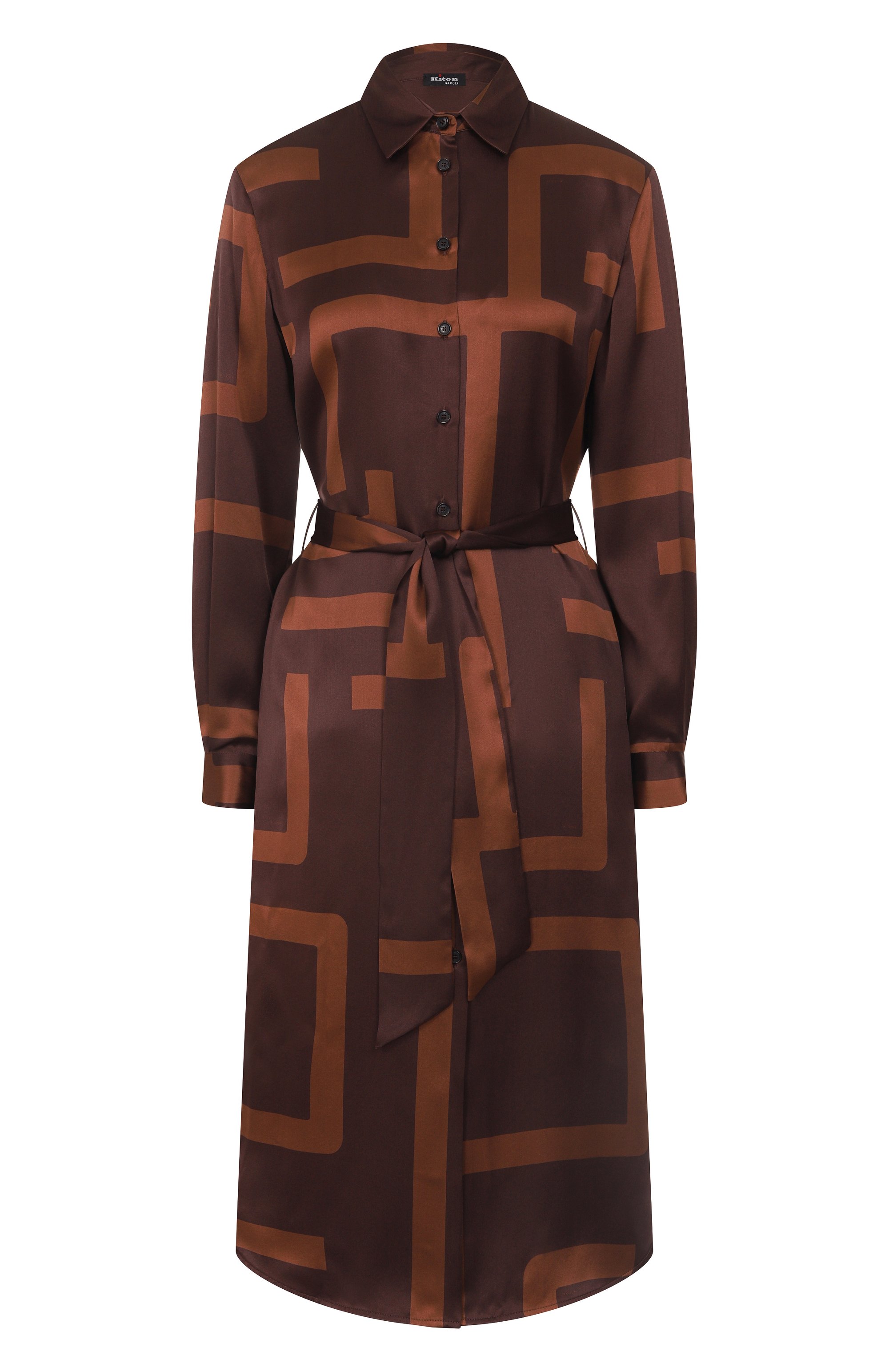 Шелковое платье KITON, арт. D57304K0926E08, ф�ото 1