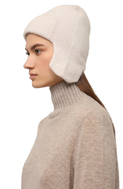 Кашемировая шапка-ушанка asya CANOE кремового цвета по цене 13860 руб., арт. 4200802, фото 2 Кашемировая шапка-ушанка asya CANOE, арт. 4200802, фото 2