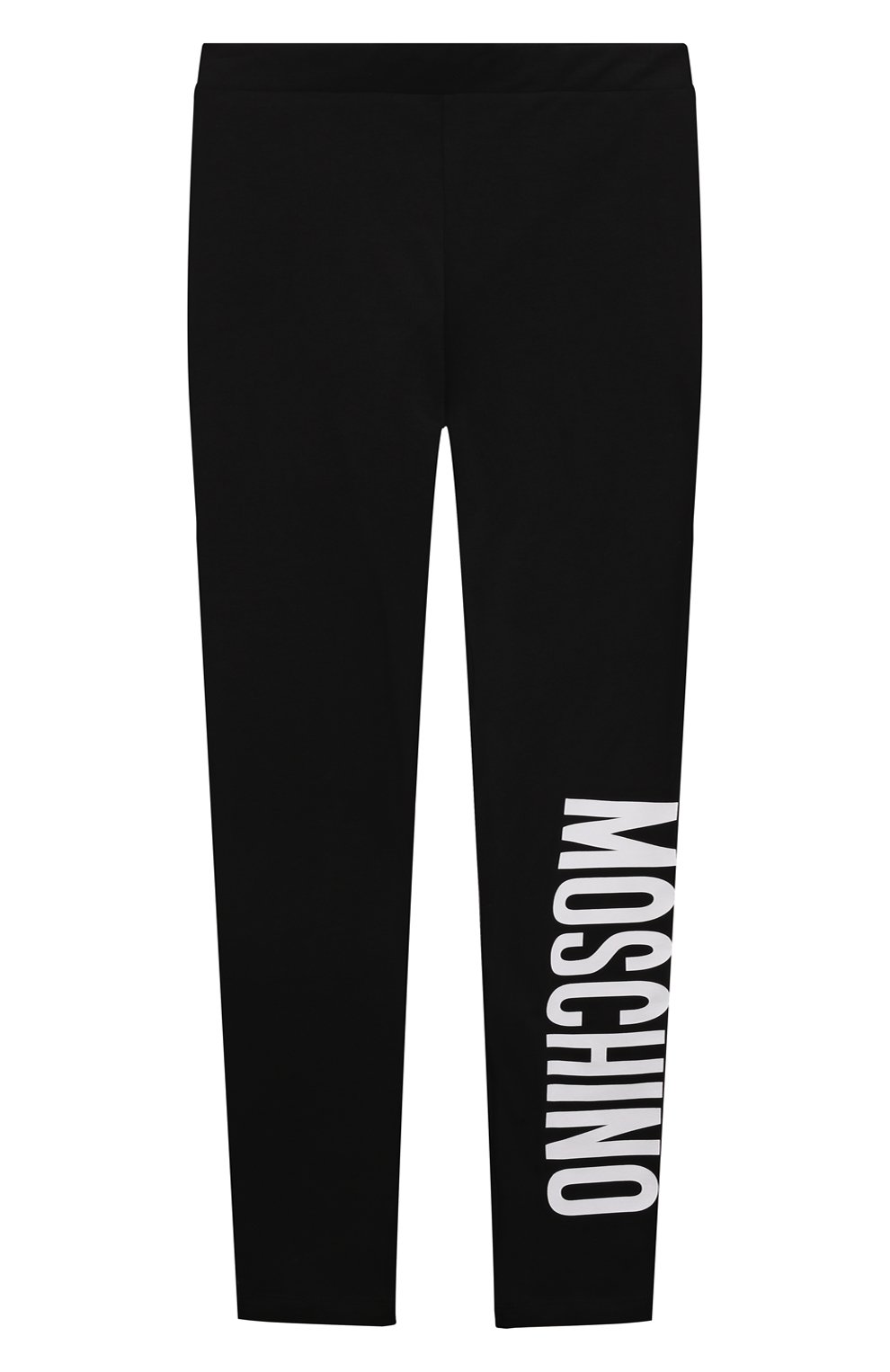 Хлопковые легинсы MOSCHINO черного цвета по цене 5685 руб., арт. H4P047/LBA00/4, фото 1 Хлопковые легинсы MOSCHINO, арт. H4P047/LBA00/4, фото 1