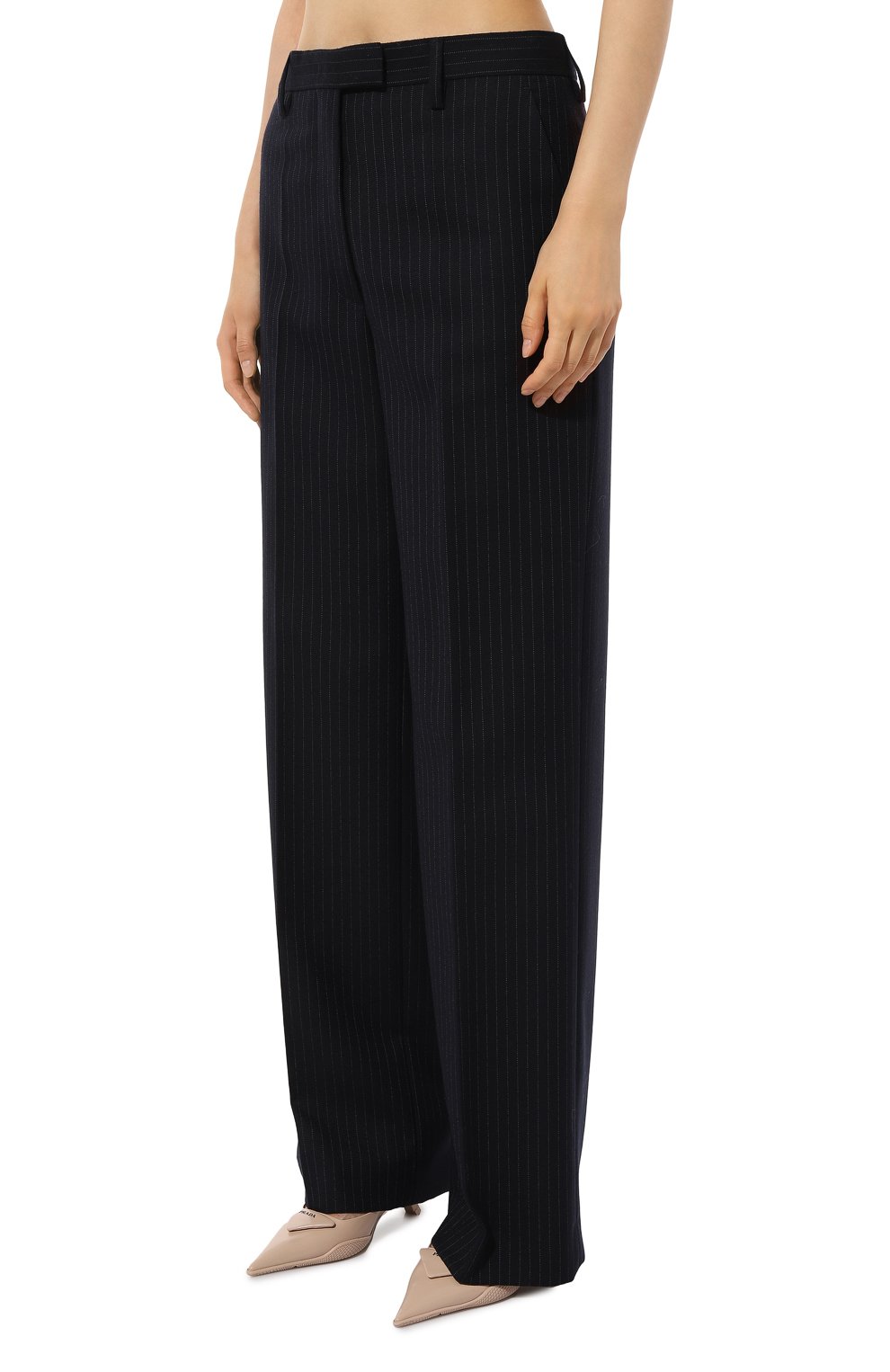 Шерстяные брюки PRADA синего цвета по цене 120000 руб., арт. P290EG-1ZJ7-F0124-212, фото 3 Шерстяные брюки PRADA, арт. P290EG-1ZJ7-F0124-212, фото 3