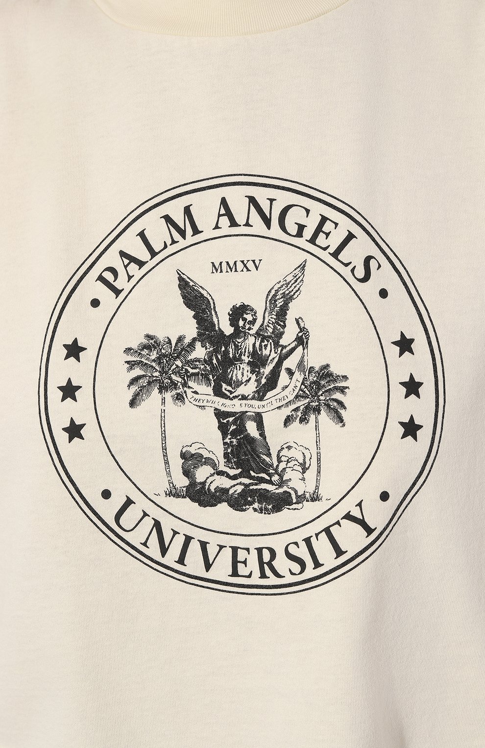 Хлопковая майка PALM ANGELS кремового цвета по цене 31400 руб., арт. PWAC011S23JER0050410, фото 5 Хлопковая майка PALM ANGELS, арт. PWAC011S23JER0050410, фото 5