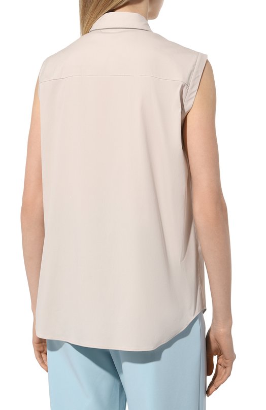 Хлопковая рубашка Brunello Cucinelli M0091MA616 Кремовый  M0091MA616 Фото 4