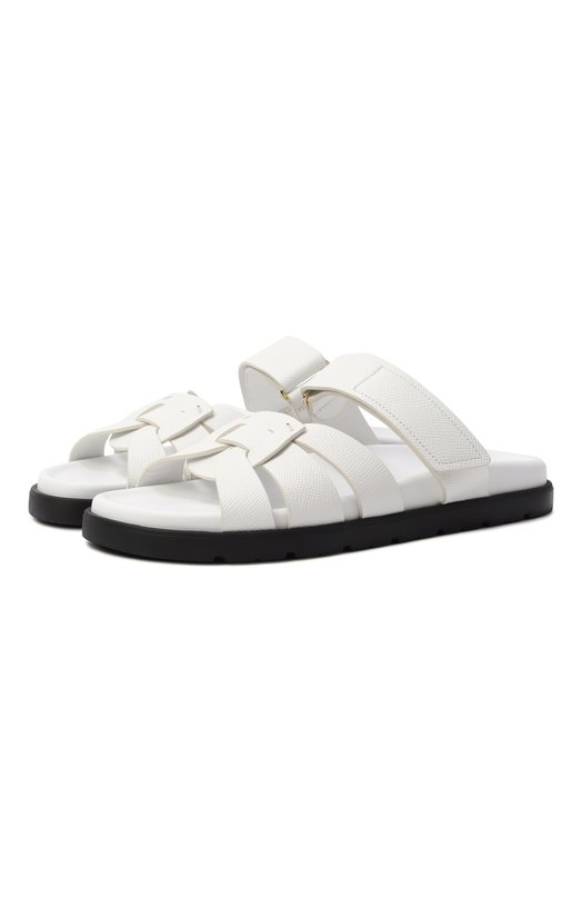 Кожаные шлепанцы Doucal's DD8890MATIUF273N Белый DD8890MATIUF273N