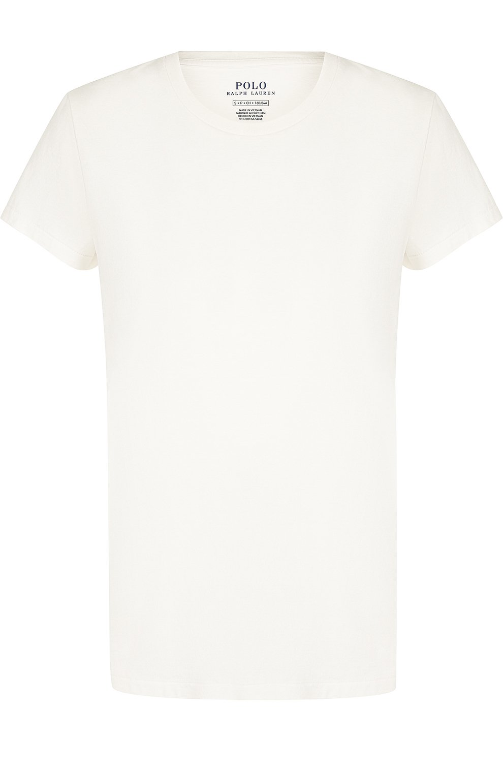 Однотонная хлопковая футболка с круглым вырезом POLO RALPH LAUREN, арт. 211663089, фото 1
