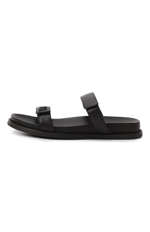 Кожаные шлепанцы Emporio Armani X3P778/XF271 Чёрный  X3P778/XF271 Фото 4