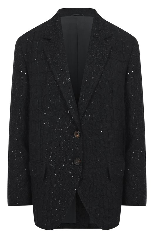 Шерстяной жакет Brunello Cucinelli MD9207392P Серый MD9207392P
