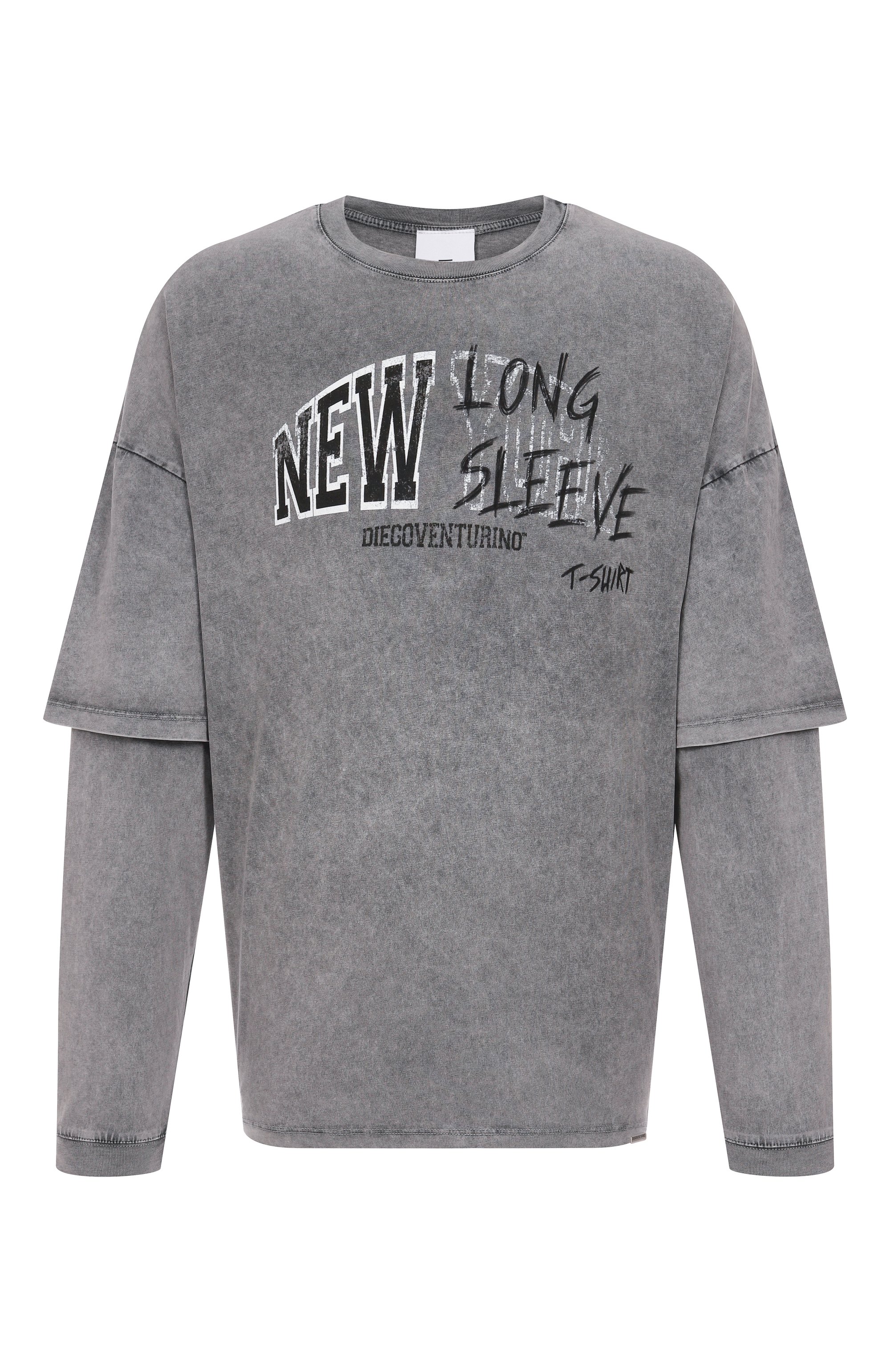 Хлопковый лонгслив DIEGO VENTURINO, арт. DVTS-MLCNEW-LS, фото 1