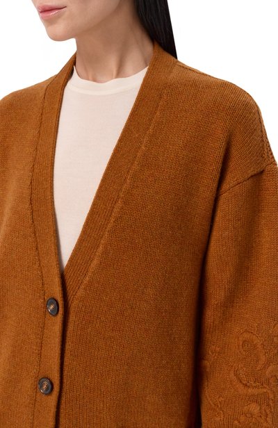 Кашемировый кардиган LORO PIANA оранжевого цвета по цене 894000 руб., арт. FRW1335, фото 5 Кашемировый кардиган LORO PIANA, арт. FRW1335, фото 5
