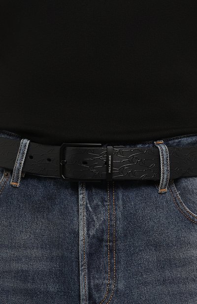 Кожаный ремень PAUL&SHARK темно-синего цвета по цене 20950 руб., арт. 13316005, фото 2 Кожаный ремень PAUL&SHARK, арт. 13316005, фото 2