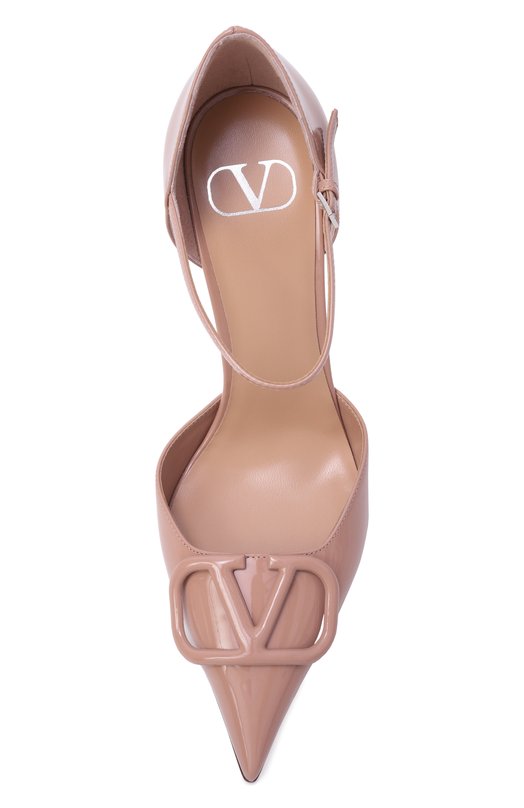 Лакированные туфли VLogo Signature D'Orsay 100 Valentino 8W2S0NN6/TMK Бежевый  8W2S0NN6/TMK Фото 6