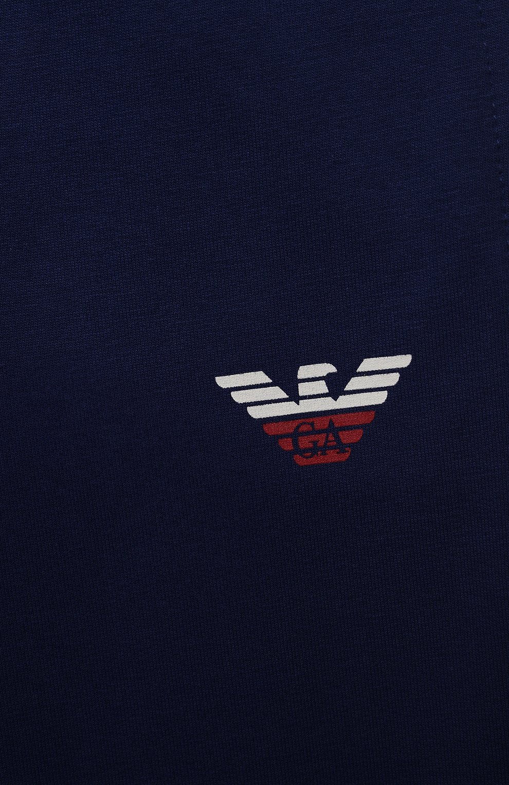 Хлопковые джоггеры EMPORIO ARMANI синего цвета по цене 12100 руб., арт. 6K4PJF/4J4WZ, фото 3 Хлопковые джоггеры EMPORIO ARMANI, арт. 6K4PJF/4J4WZ, фото 3