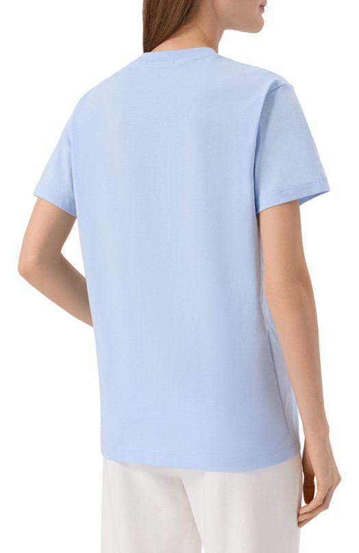 Хлопковая футболка HINNOMINATE HMABW02368 Голубой  HMABW02368 Фото 4