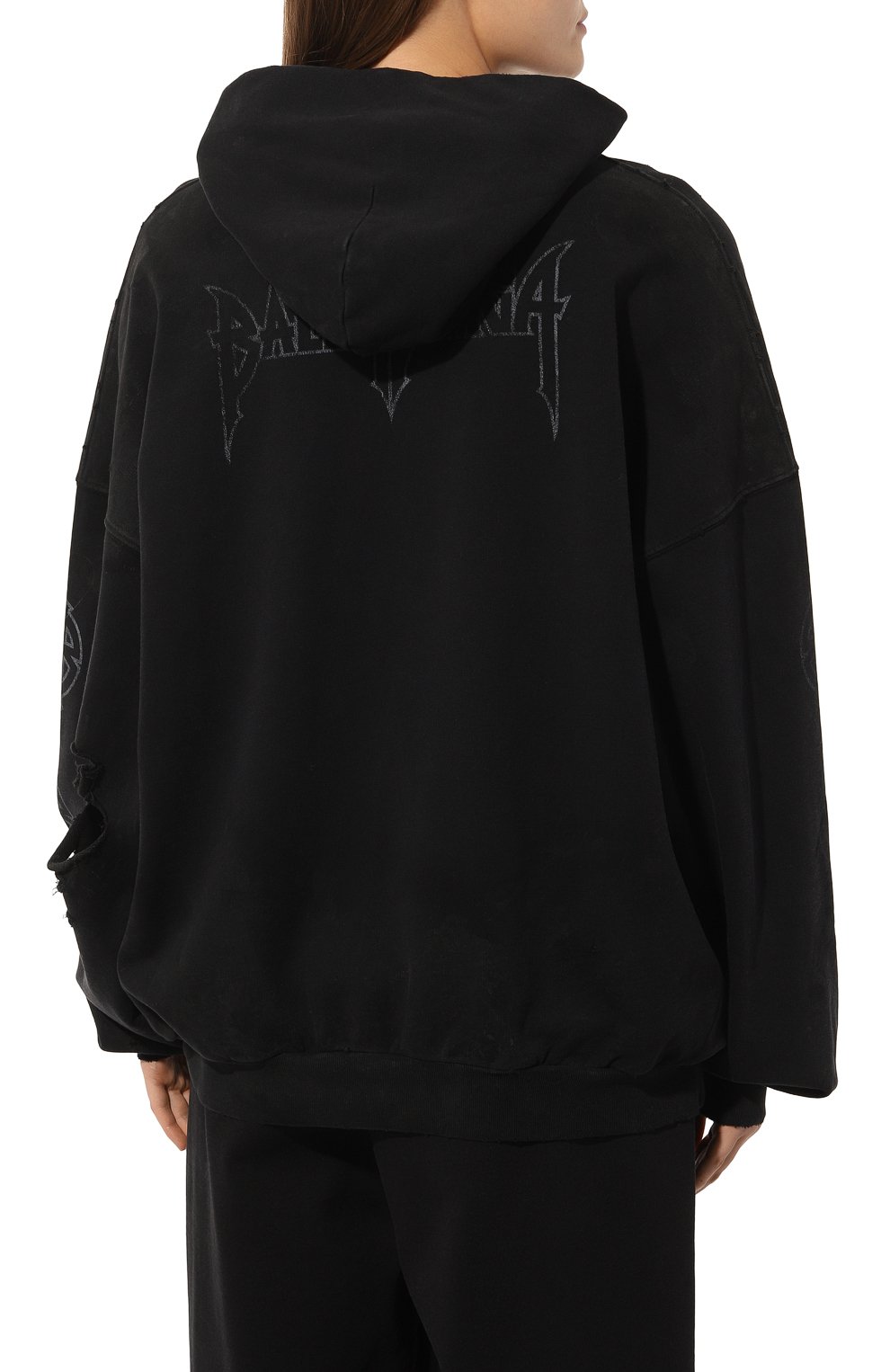 Хлопковое худи BALENCIAGA, арт. 744462/T0VE3, фото 4