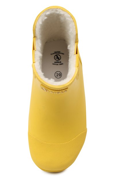 Резиновые сапоги AIGLE желтого цвета по цене 7160 руб., арт. R10923/CHELSEA KID, фото 4 Резиновые сапоги AIGLE, арт. R10923/CHELSEA KID, фото 4