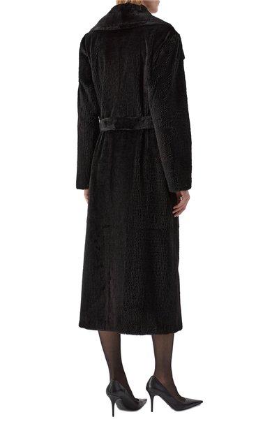 Шуба из норки MVST черного цвета по цене 2345000 руб., арт. M013/MINK PERFORATED, фото 4 Шуба из норки MVST, арт. M013/MINK PERFORATED, фото 4