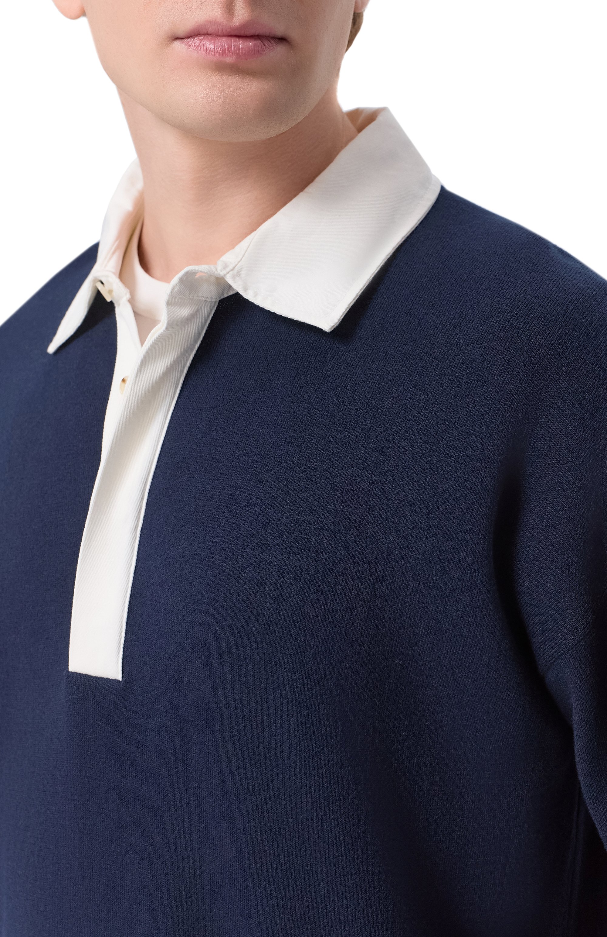 Поло из хлопка и шерсти BOSS, арт. 50555127, фото 5