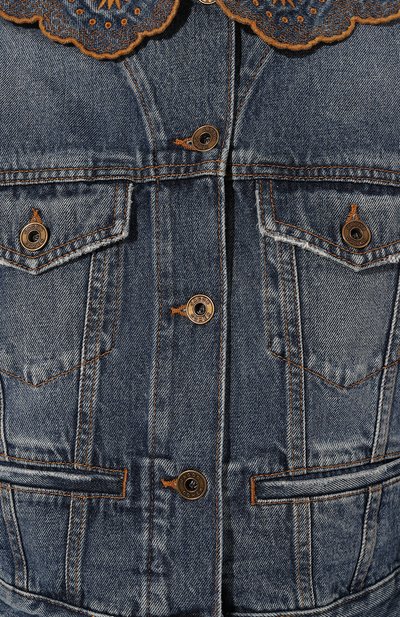 Джинсовая куртка JACOB COHEN синего цвета по цене 98100 руб., арт. V H 029 81 T 162A/380F, фото 5 Джинсовая куртка JACOB COHEN, арт. V H 029 81 T 162A/380F, фото 5