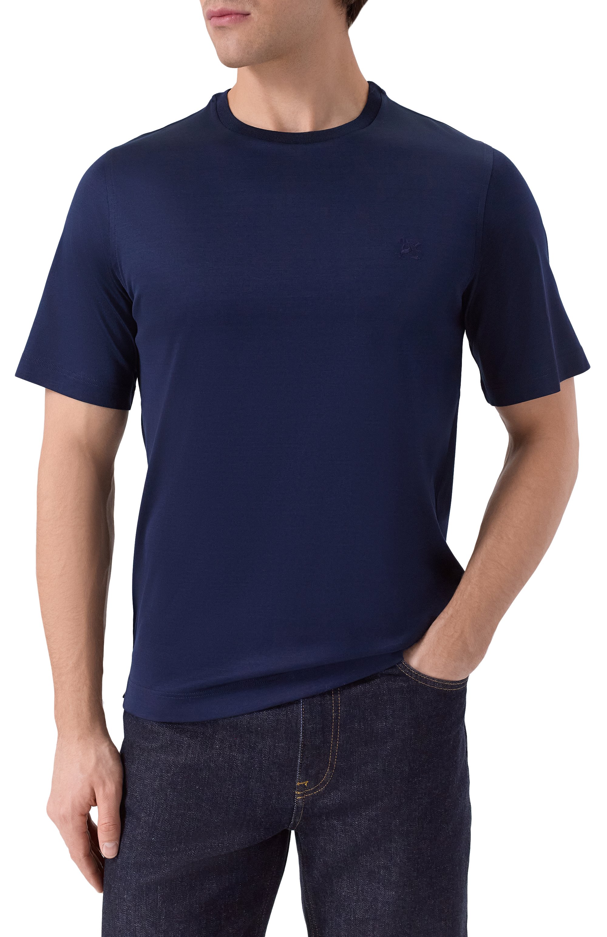 Хлопковая футболка ZILLI, арт. TSR02AM0100VZLE00, фото 3