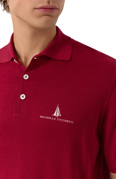 Поло из шелка и хлопка BRUNELLO CUCINELLI, арт. MNB805805P, фото 5