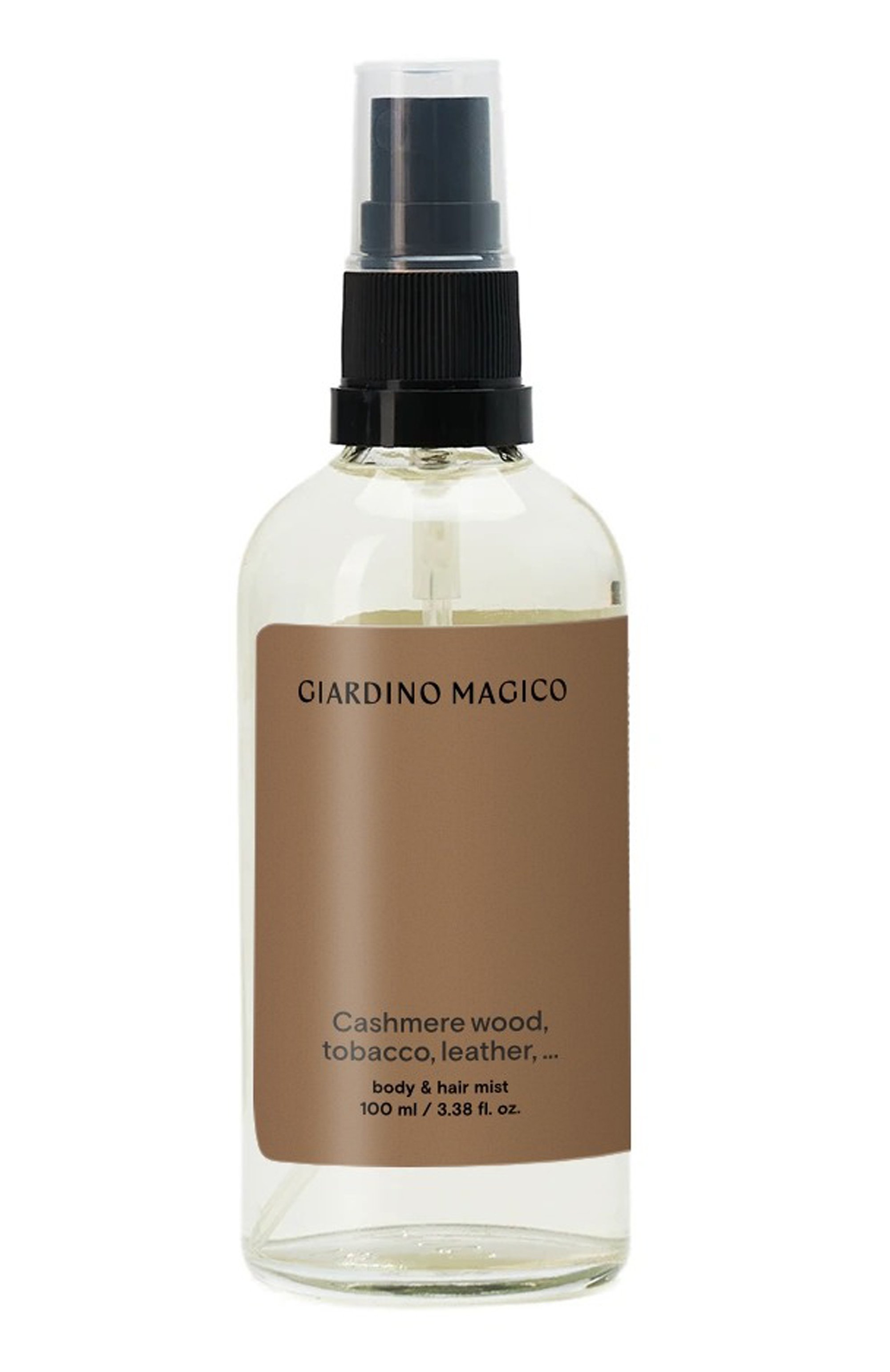 Парфюмированный мист cashmere wood, tobacco, leather, … (100ml) GIARDINO MAGICO бесцветного цвета по цене 2750 руб., арт. 4660222282095, фото 1 Парфюмированный мист cashmere wood, tobacco, leather, … (100ml) GIARDINO MAGICO, арт. 4660222282095, фото 1