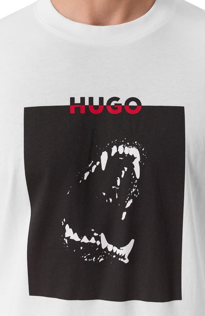 Хлопковая футболка HUGO, арт. 50542734, фото 5