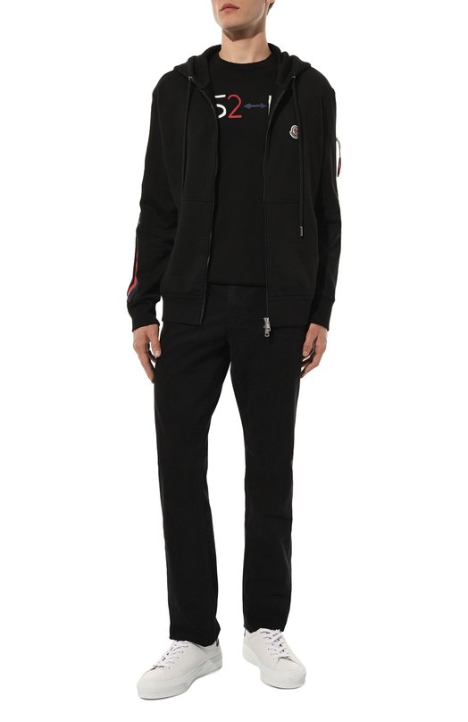 Хлопковая футболка Moncler Genius 8C714-10-8390T Чёрный  8C714-10-8390T Фото 2