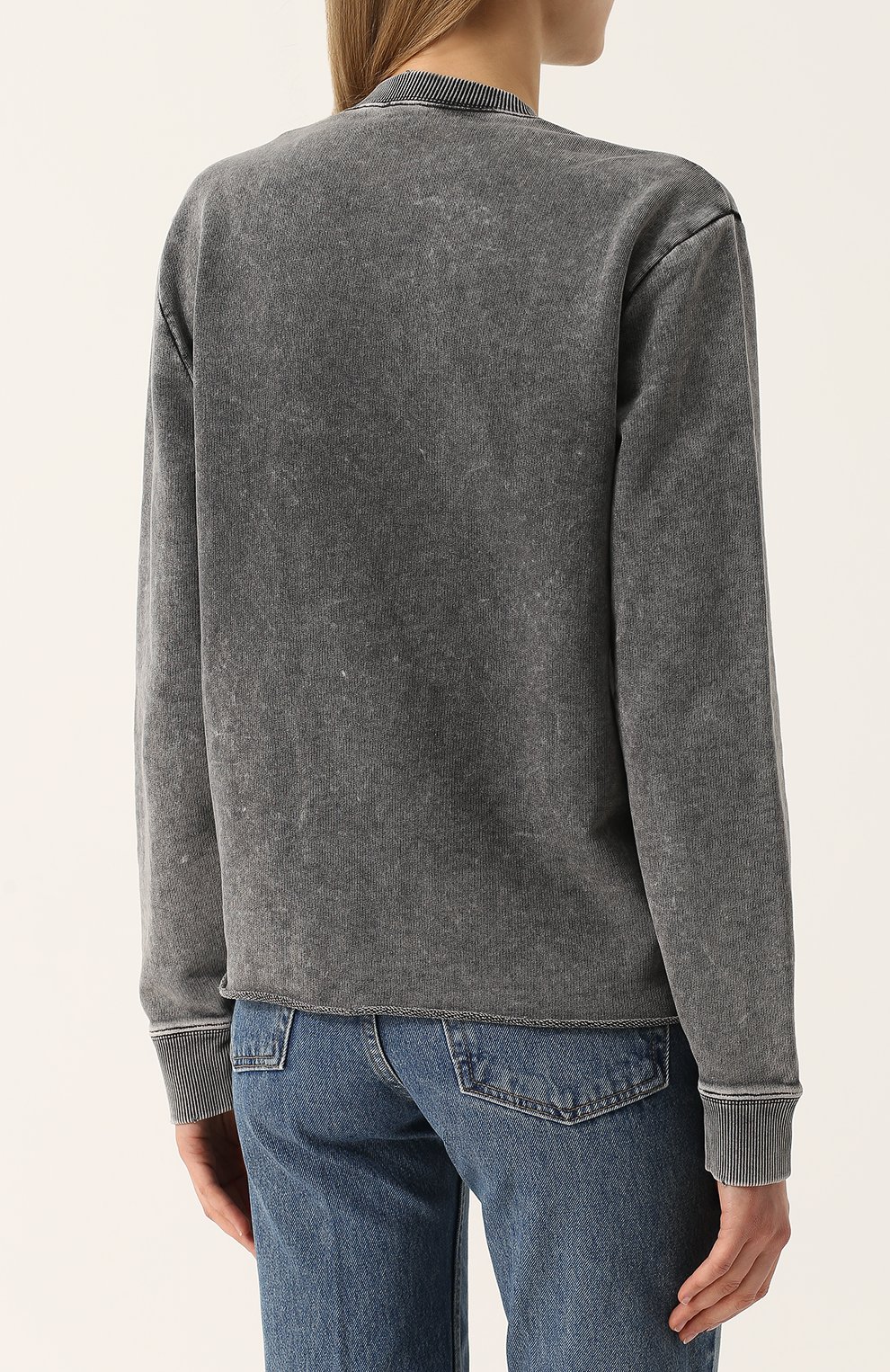 Хлопковый свитшот с логотипом бренда SAINT LAURENT, арт. 497103/YB2MF, фото 4