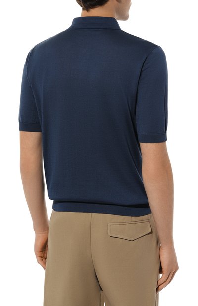 Шелковое поло ZILLI темно-синего цвета по цене 119000 руб., арт. KZP002M0640VST000, фото 4 Шелковое поло ZILLI, арт. KZP002M0640VST000, фото 4