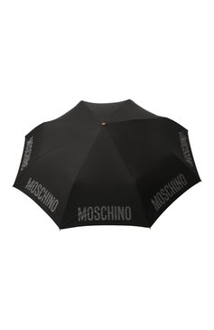 Женский зонт MOSCHINO черного цвета, арт. 8064 T0PLESS | Фото 1 (Материал: Текстиль, Синтетический материал, Металл; Материал сплава: Проставлено; Нос: Не проставлено)