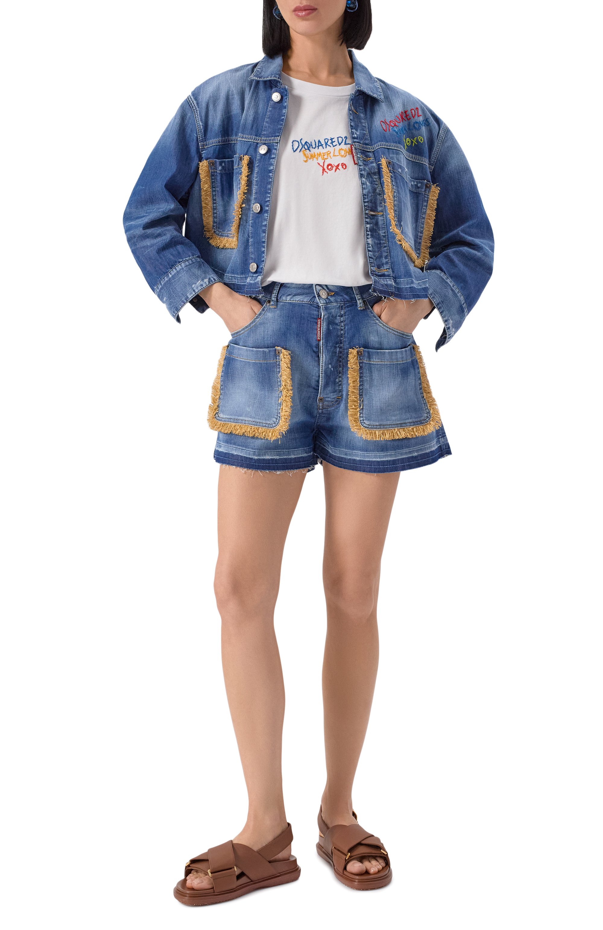 Хлопковая футболка DSQUARED2, арт. S73GC0295/D20020, фото 2