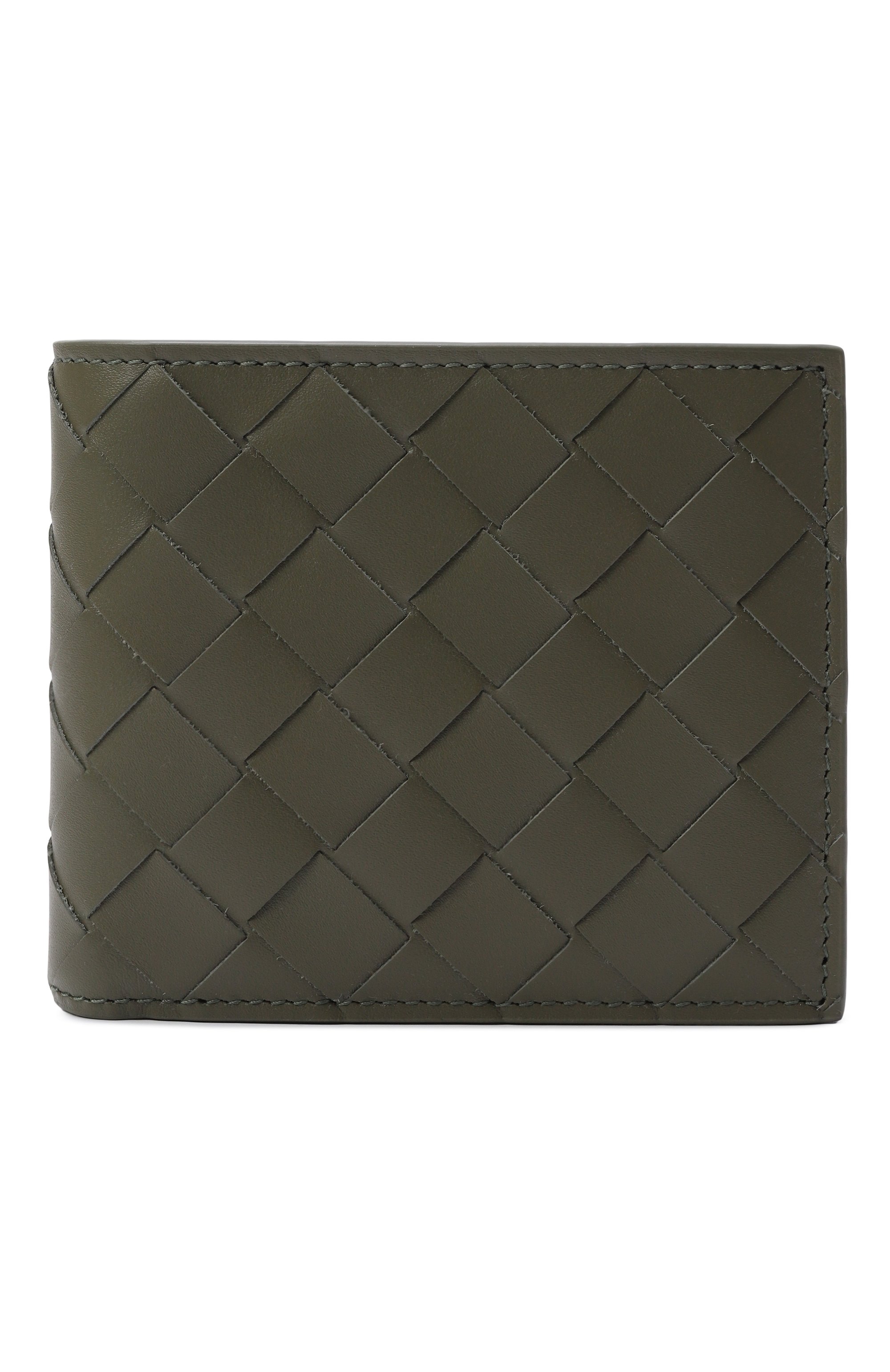 Кожаное портмоне BOTTEGA VENETA хаки цвета по цене 74350 руб., арт. 743211/VCPQ4, фото 1 Кожаное портмоне BOTTEGA VENETA, арт. 743211/VCPQ4, фото 1