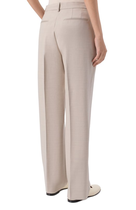 Брюки из шерсти и вискозы 12 STOREEZ 135889 Бежевый  135889 Фото 4