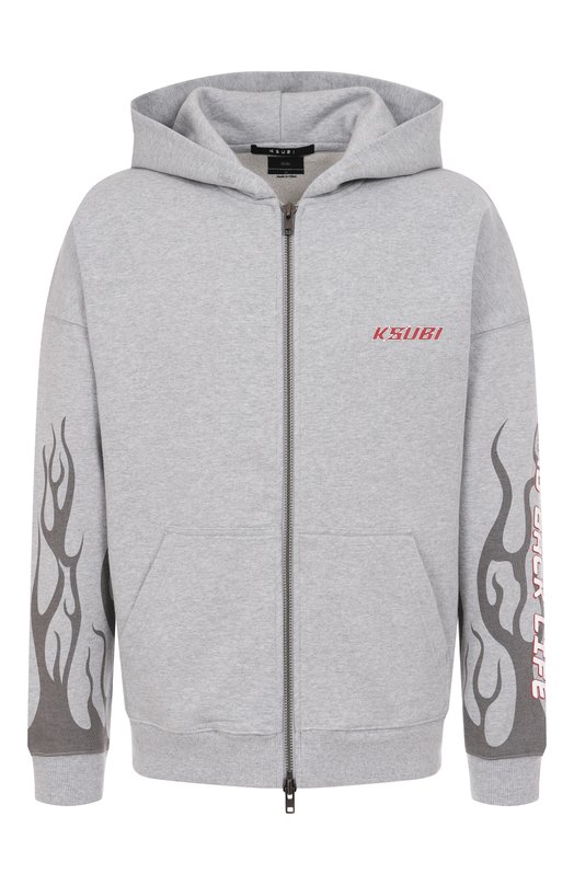 Хлопковая толстовка Ksubi MSP25FL001 Серый MSP25FL001