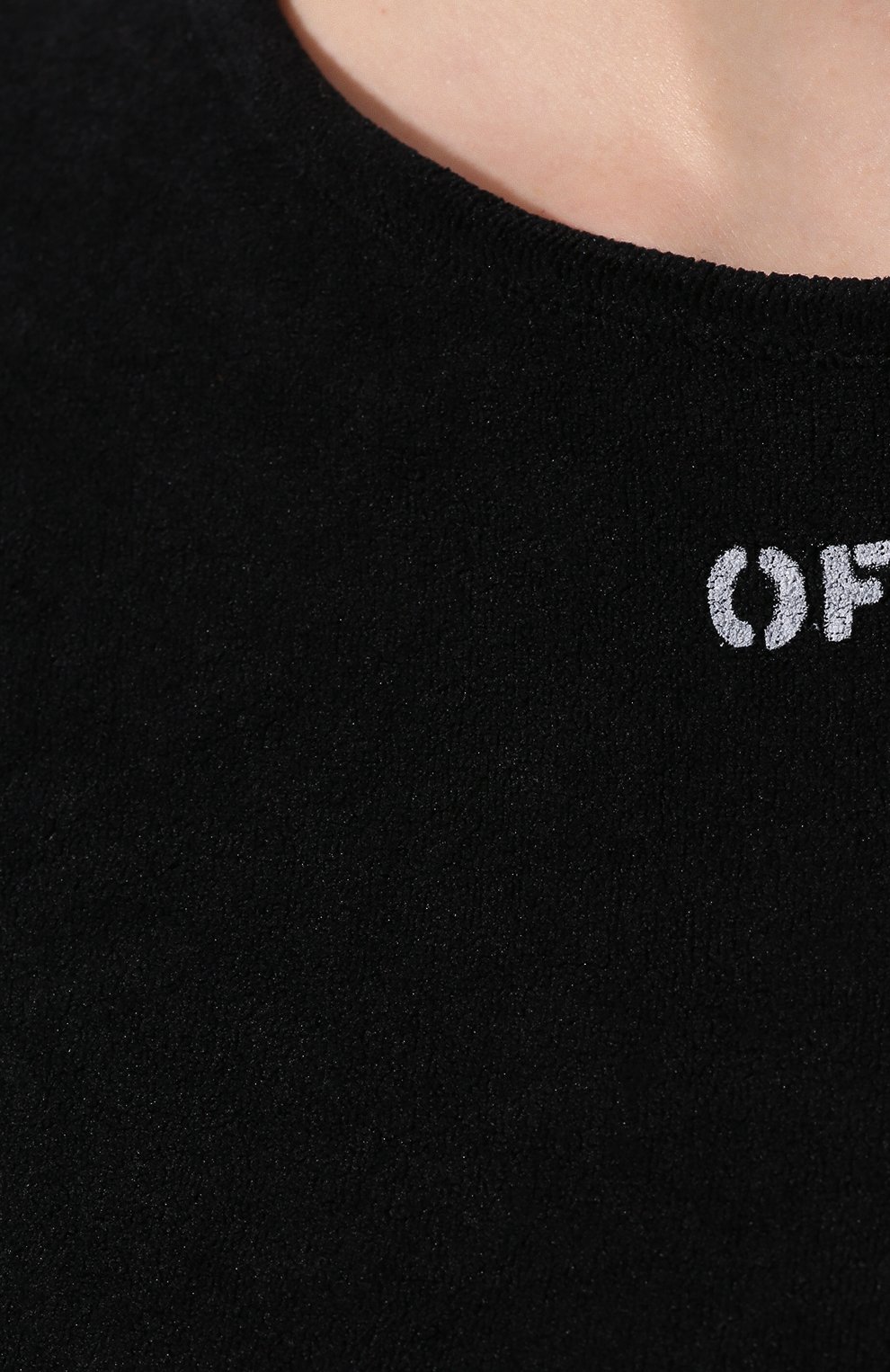 Боди OFF-WHITE черного цвета по цене 27600 руб., арт. 0WDD009E19E670911001, фото 5 Боди OFF-WHITE, арт. 0WDD009E19E670911001, фото 5
