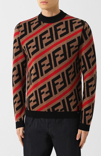 Шерстяной джемпер с принтом FENDI, арт. FZZ416 A4GN, фото 3