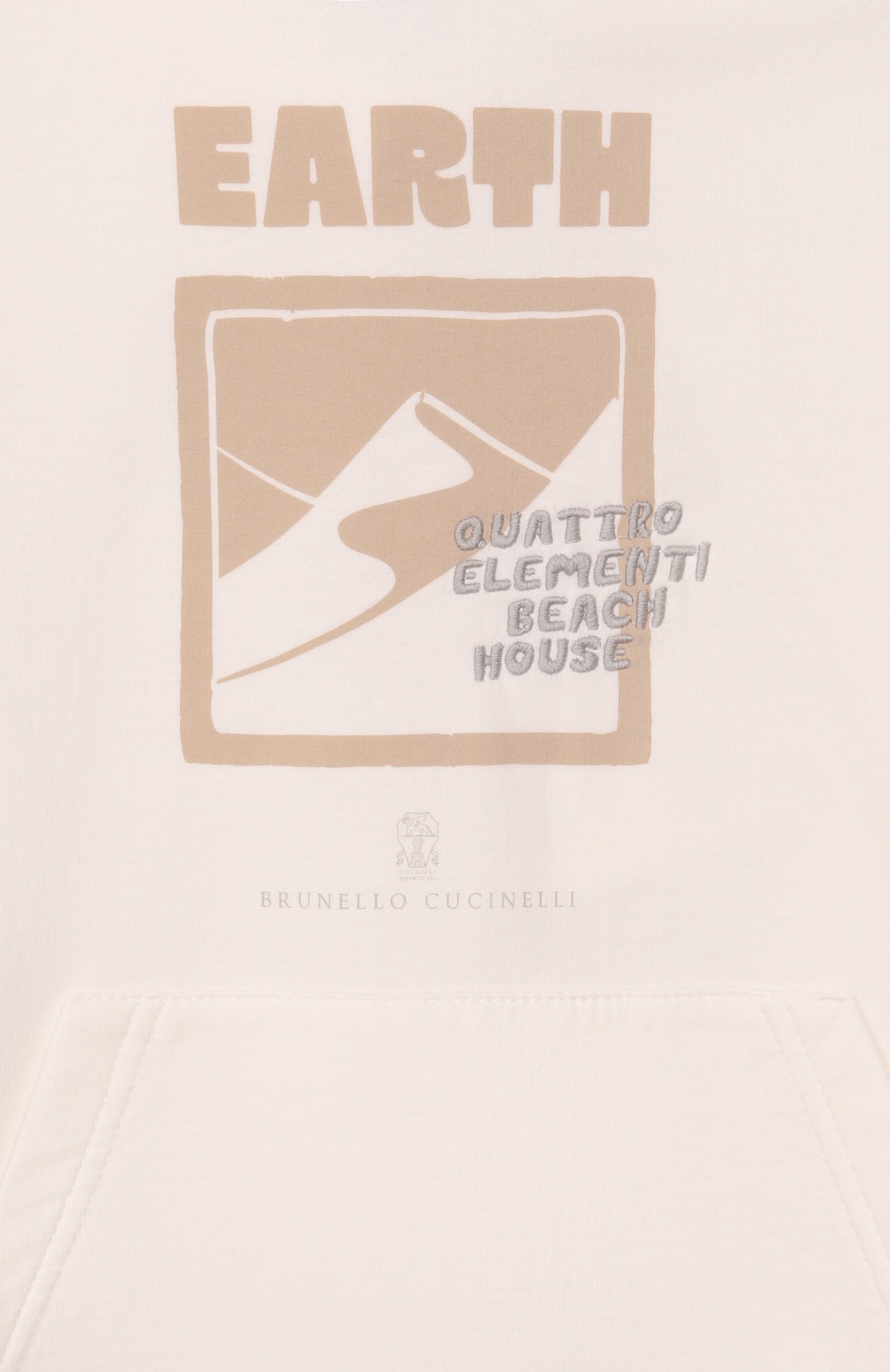 Хлопковое худи BRUNELLO CUCINELLI кремового цвета по цене 62750 руб., арт. BW863E505B, фото 3 Хлопковое худи BRUNELLO CUCINELLI, арт. BW863E505B, фото 3