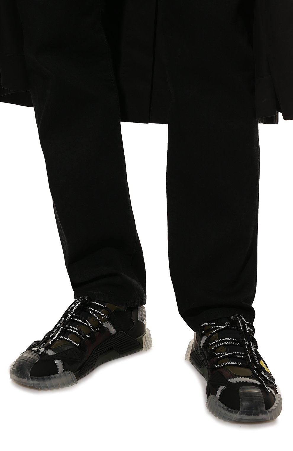 Комбинированные кеды ns1 DOLCE & GABBANA хаки цвета по цене 94450 руб., арт. CS1770/AQ713, фото 3 Комбинированные кеды ns1 DOLCE & GABBANA, арт. CS1770/AQ713, фото 3