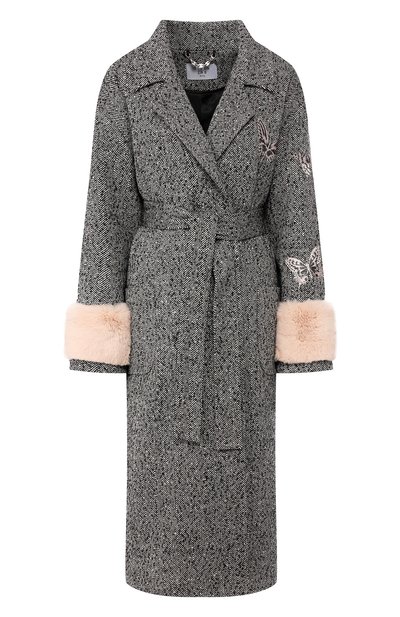Женское пальто из смеси шерсти и кашемира SEVEN LAB, арт. CL19-m001 black&amp;white