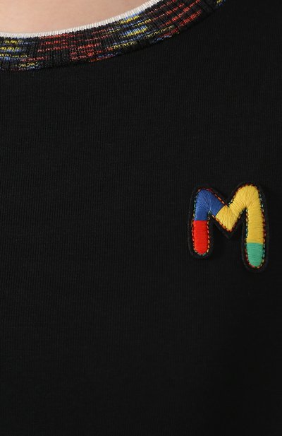 Хлопковая футболка M MISSONI черного цвета по цене 8995 руб., арт. 2DL00025/2J002C, фото 5 Хлопковая футболка M MISSONI, арт. 2DL00025/2J002C, фото 5