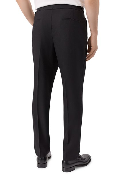 Шерстяные брюки BOSS черного цвета по цене 29950 руб., арт. 50551015, фото 4 Шерстяные брюки BOSS, арт. 50551015, фото 4